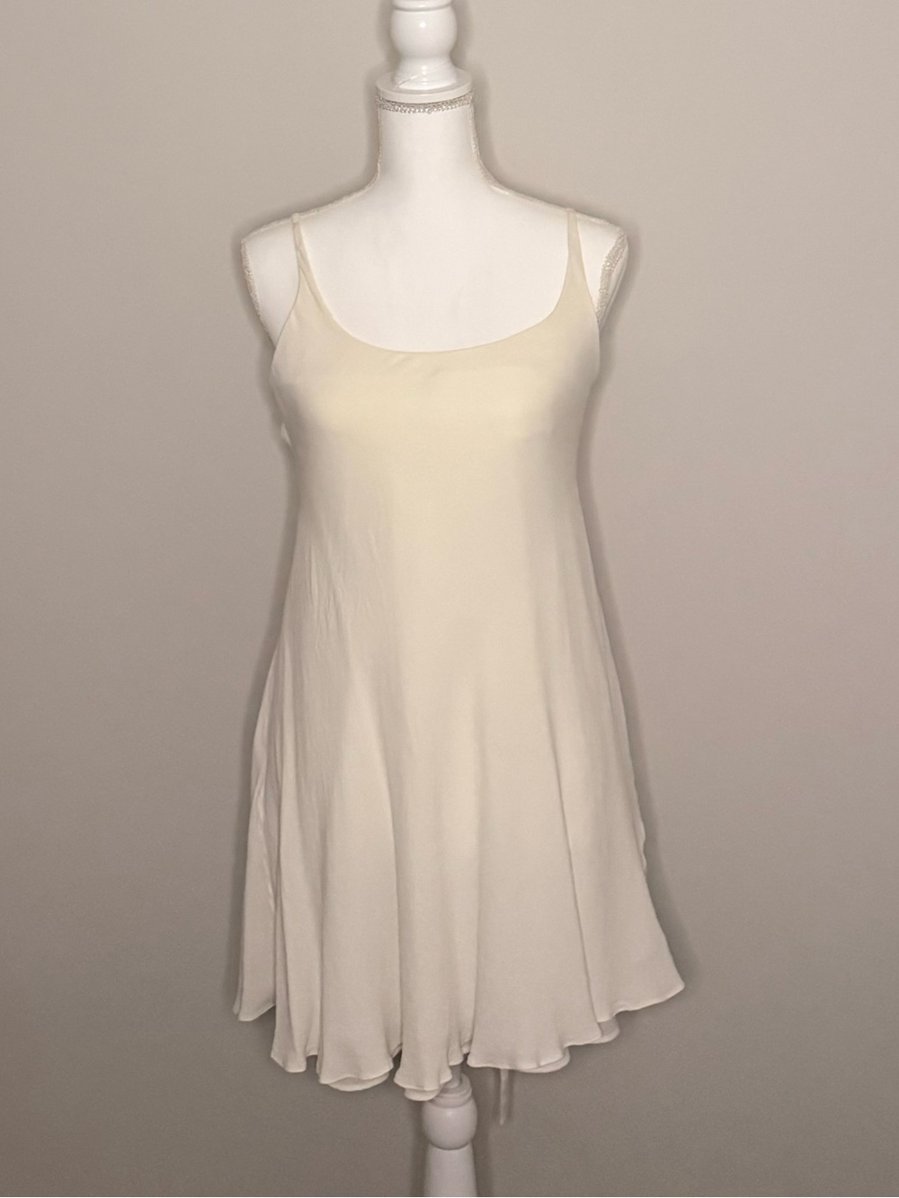 CACHE Cream Slip Dress